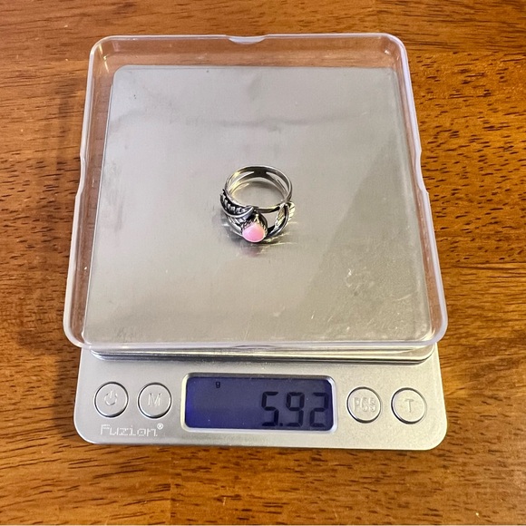 Queen Conch Wide Band Ring | 925 Sterling Silver | Leaf Detail | 7.75 - Picture 10 of 10